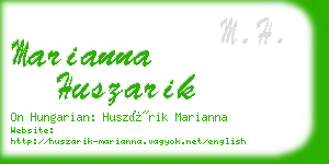 marianna huszarik business card